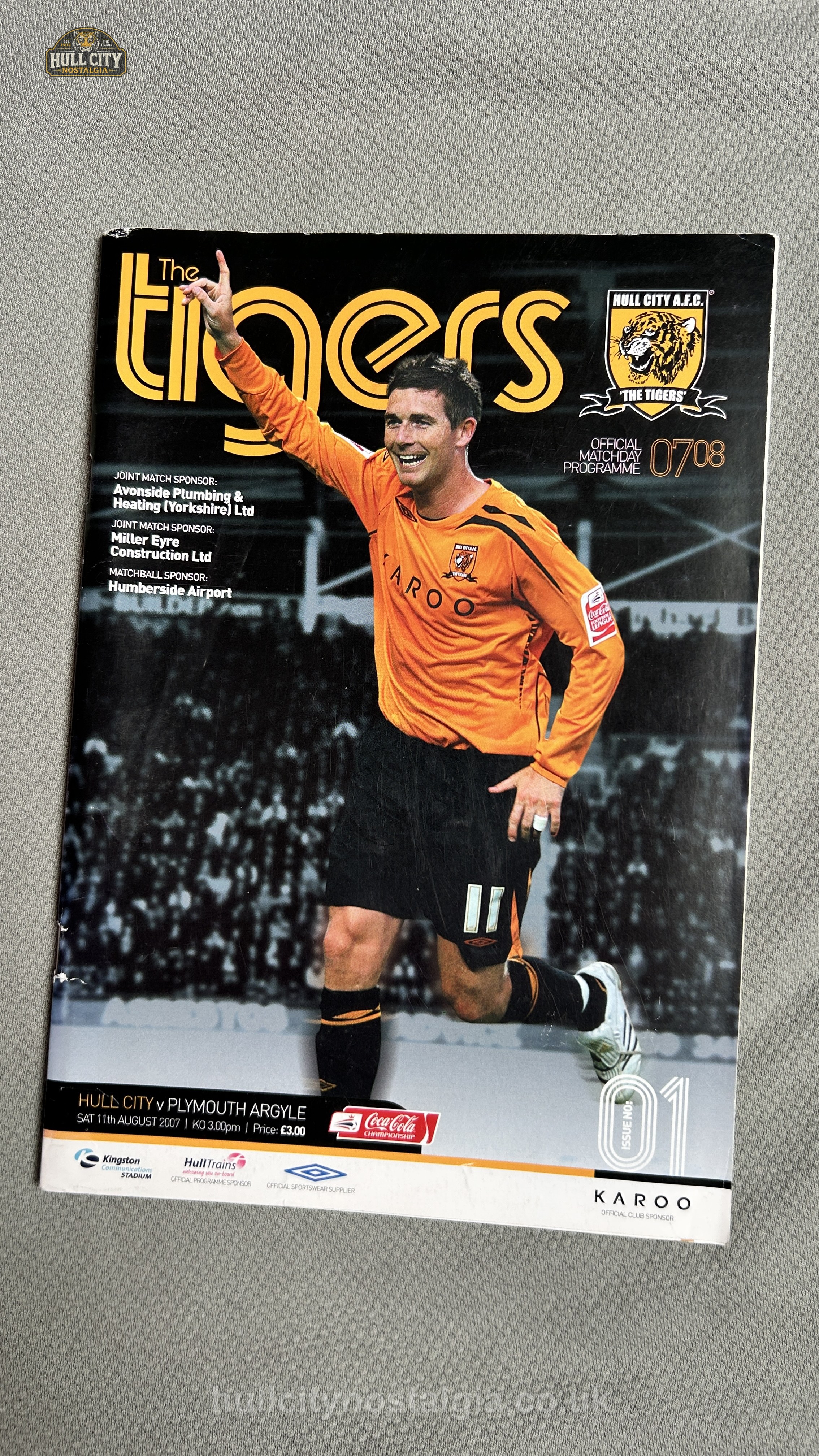 Hull City v Plymouth Argyle programme cover