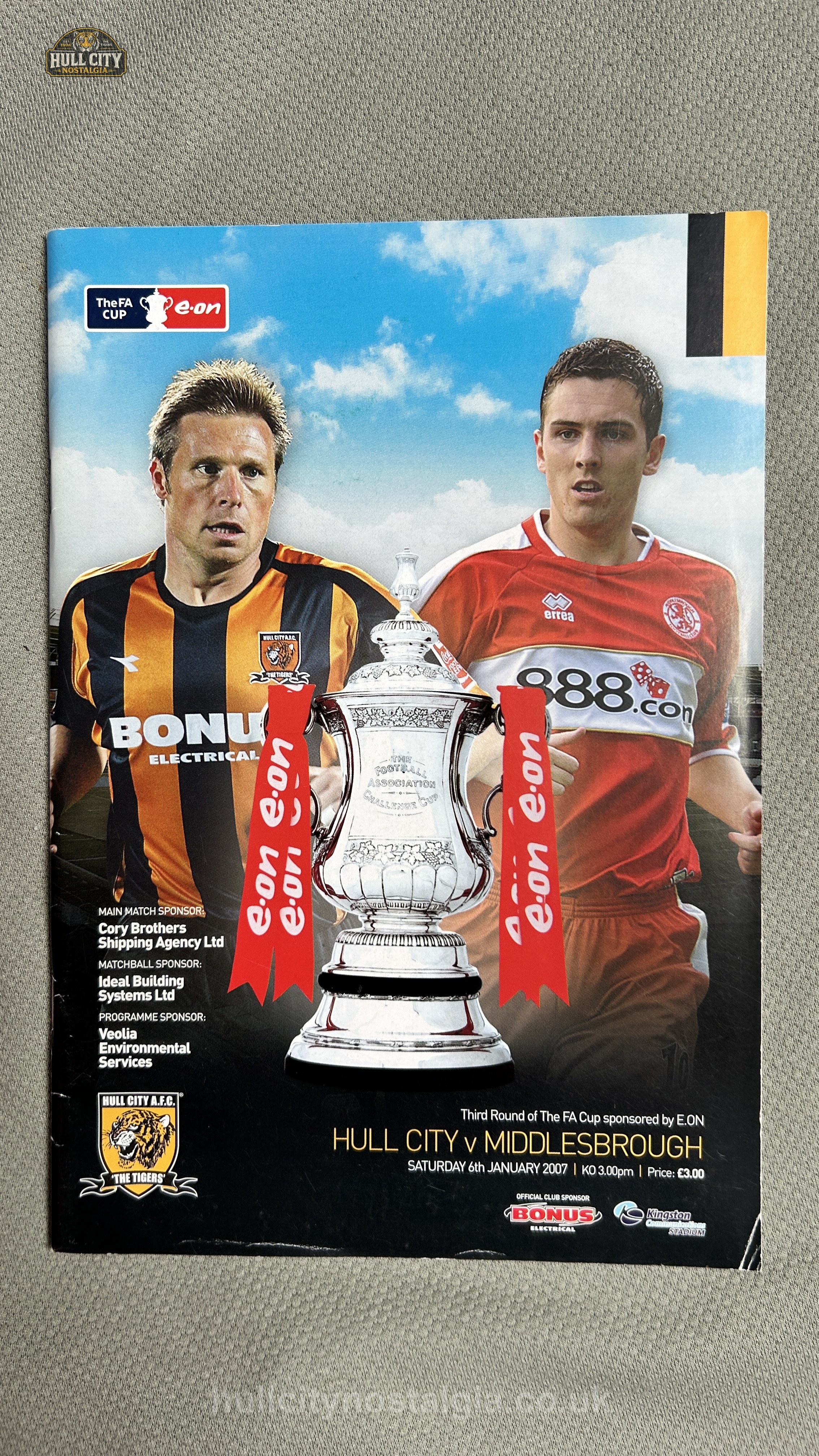 Hull City v Middlesbrough programme cover