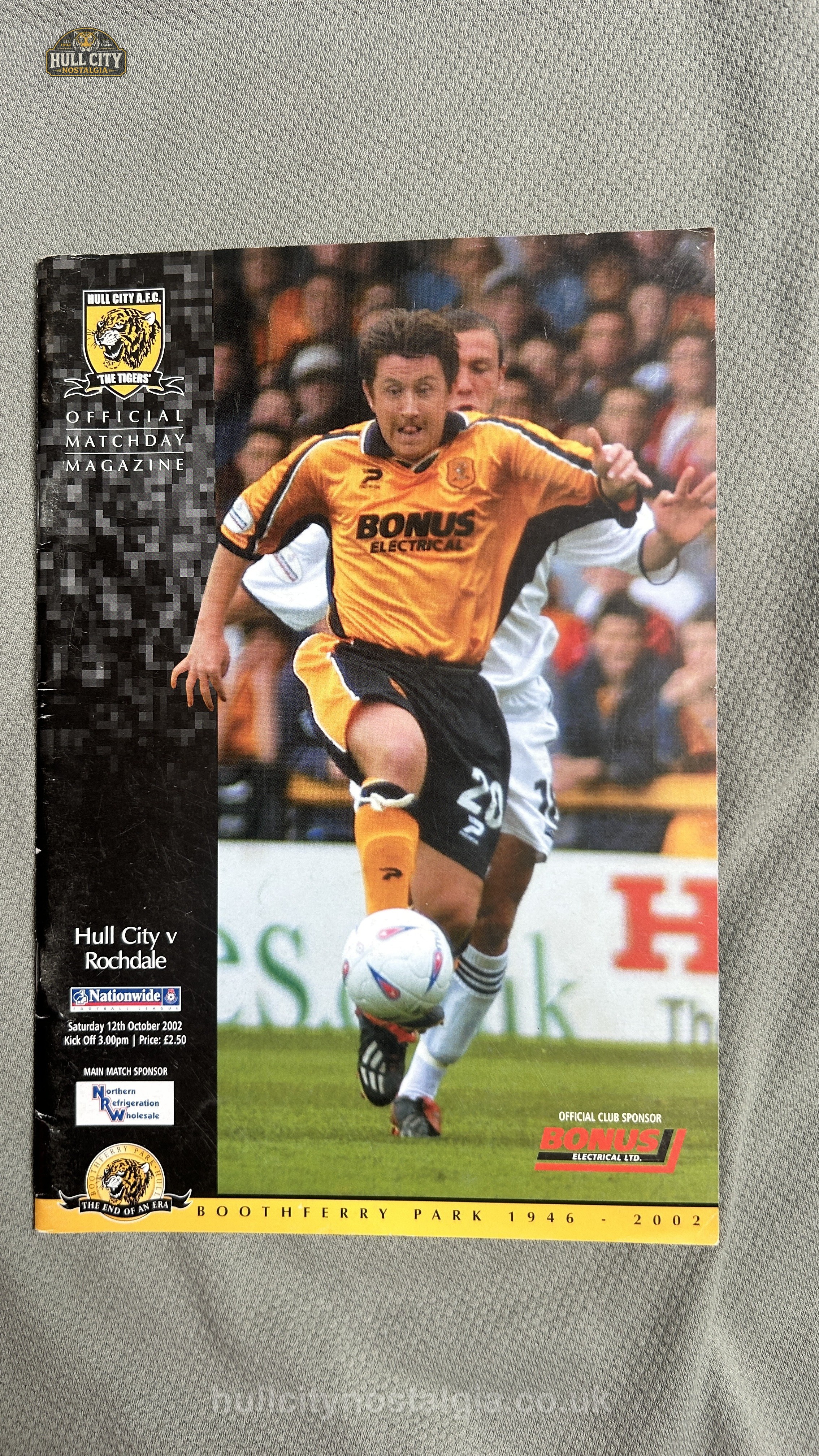 Hull City v Rochdale matchday programme — front cover