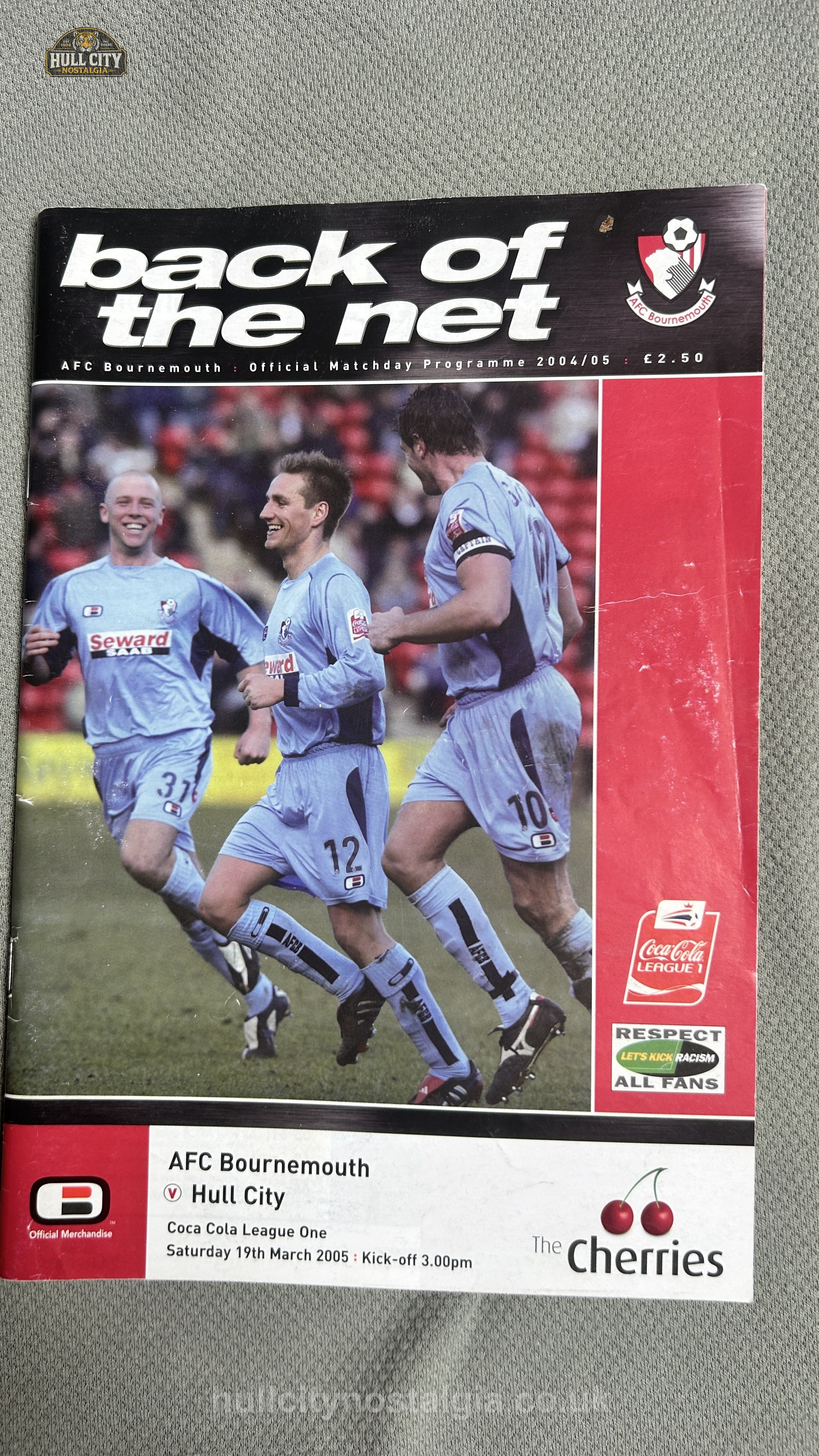 AFC Bournemouth v Hull City programme cover