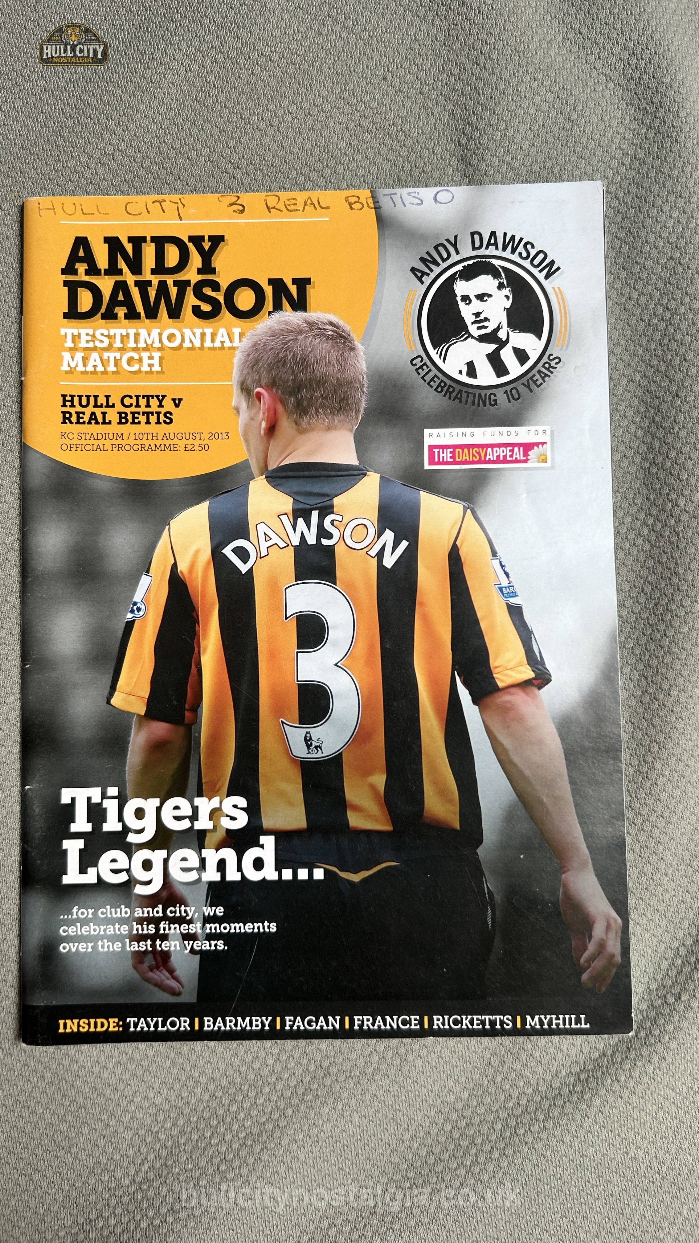 Hull City v Real Betis programme cover