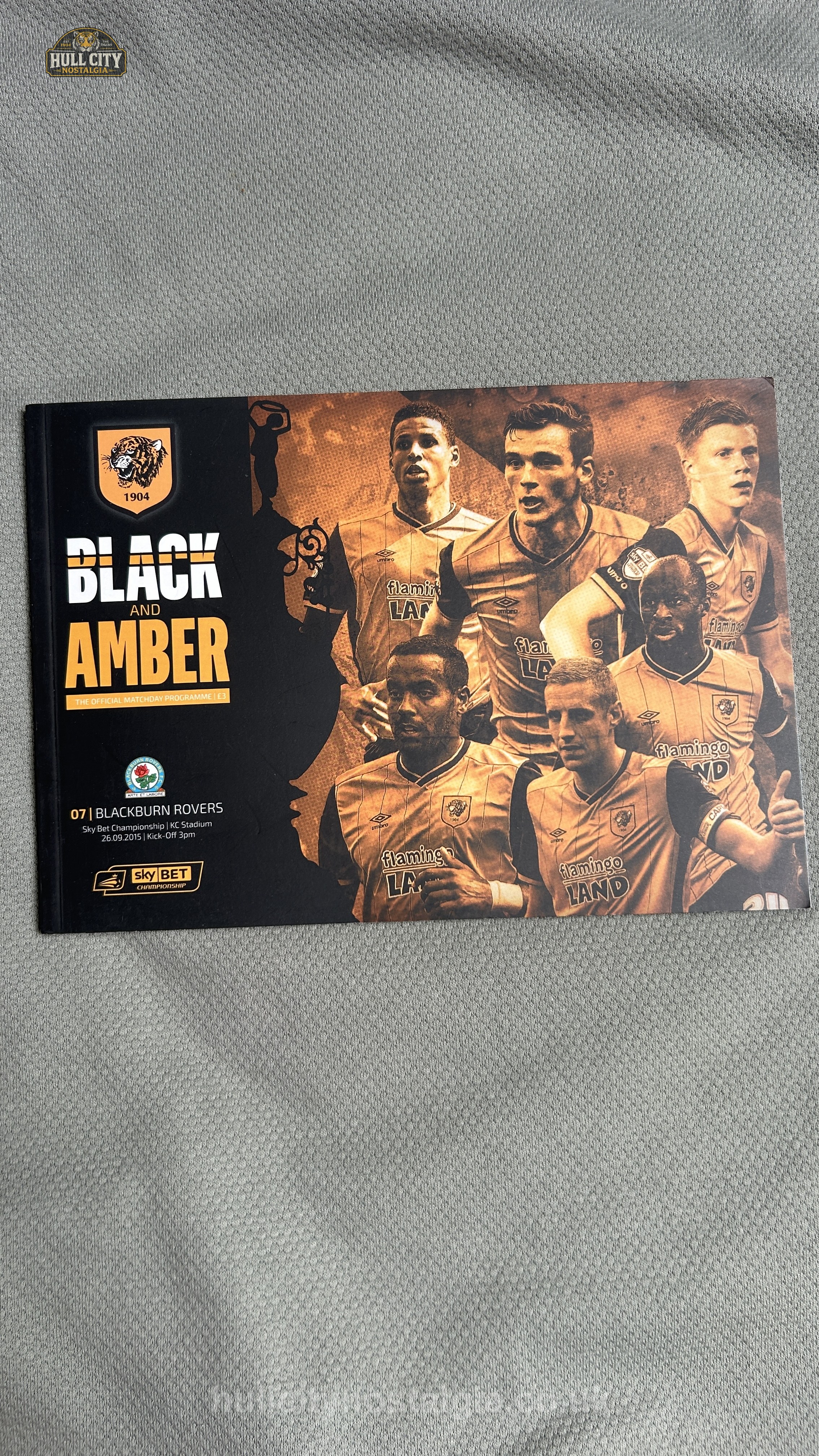 Hull City v Blackburn Rovers programme cover