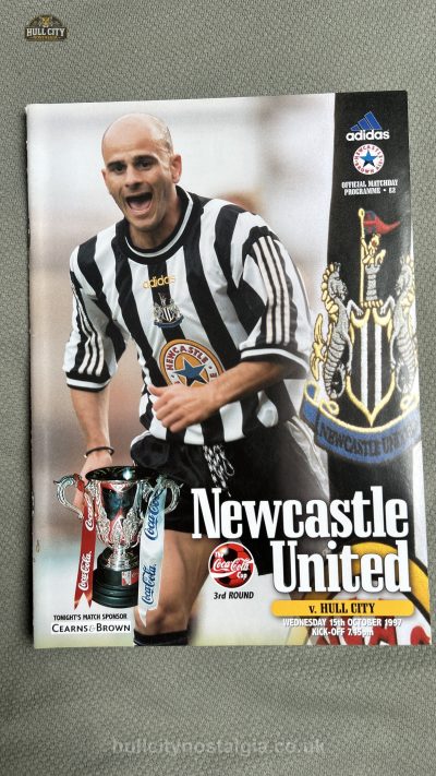 Newcastle United v Hull City programme cover